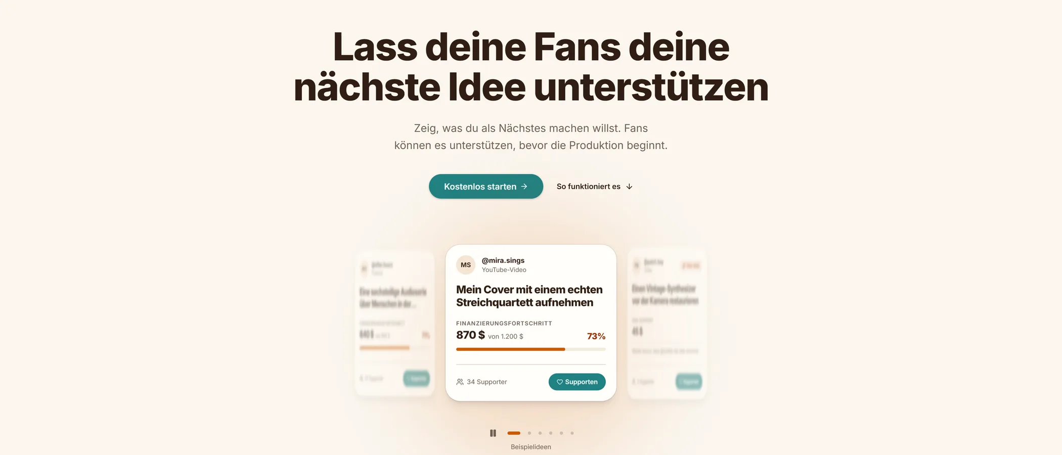 Krinio: Fans unterstützen die nächste Idee, bevor die Kamera läuft